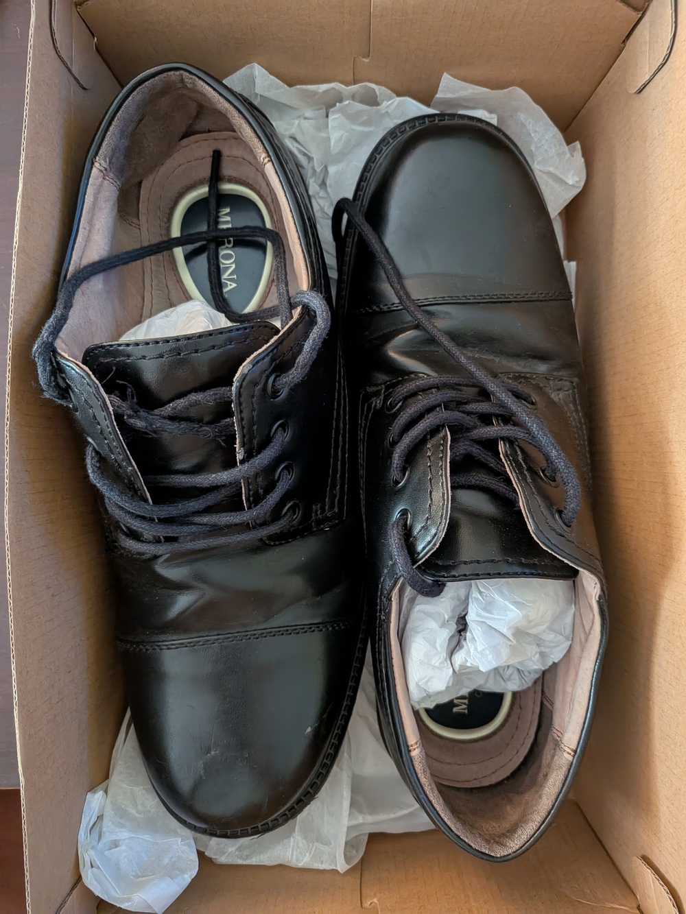 Merona Black Men's Lace-Up Dress shoes Size 9.5